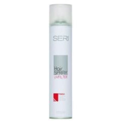 Lakas plaukams su UV filtru, ekstra stiprios fiksacijos Farcom Professional SERI Hair Spray Finish 400ml