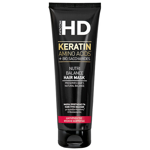 Plaukų kaukė Farcom HD Keratin Amino Acids + Bio Saccharides Nutri Balance 250ml