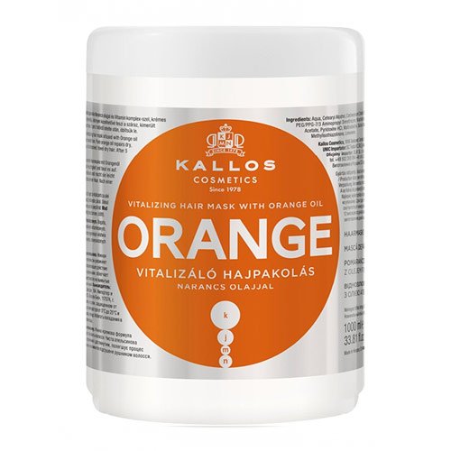 Plaukų kaukė sausiems plaukams Kallos Orange Hair Mask 1000 ml