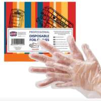 Pirštinės vienkartinės lygios RONNEY Professional Disposable Foil Gloves S/M 100vnt.