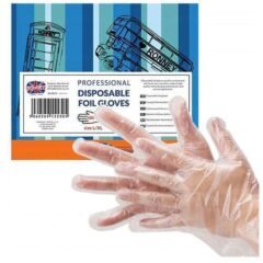 Pirštinės vienkartinės lygios RONNEY Professional Disposable Foil Gloves L/XL 100vnt.