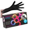 Nitrilinės pirštinės be pudros, juodos Framar Midnight Mitts Nitrile Gloves M 100vnt – kuryba.eu
