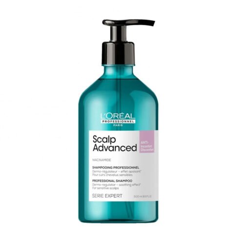 Šampūnas jautriai galvos odai L’oreal Scalp Advanced Anti-Discomfort Shampoo 500 ml