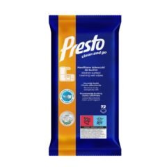 drėgnos servėtėles virtuvei presto clean and go 72 vnt.