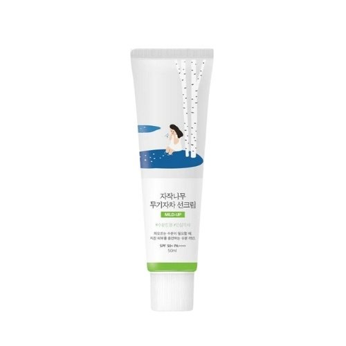 Veido kremas nuo saulės Round Lab Birch Juice Mild-up Sunscreen SPF 50 50 ml