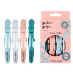 segtukai plaukams framar gator grips cookie cutter 4 vnt.