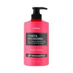 kūno losjonas kundal honey & macadamia basil & citrus 500ml