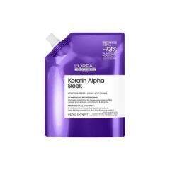 plaukų šampūno papildymas l'oreal keratin alpha sleek 500 ml