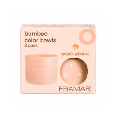 dubenėlių rinkinys dažams framar bamboo color bowls, peach please, 2 vnt.