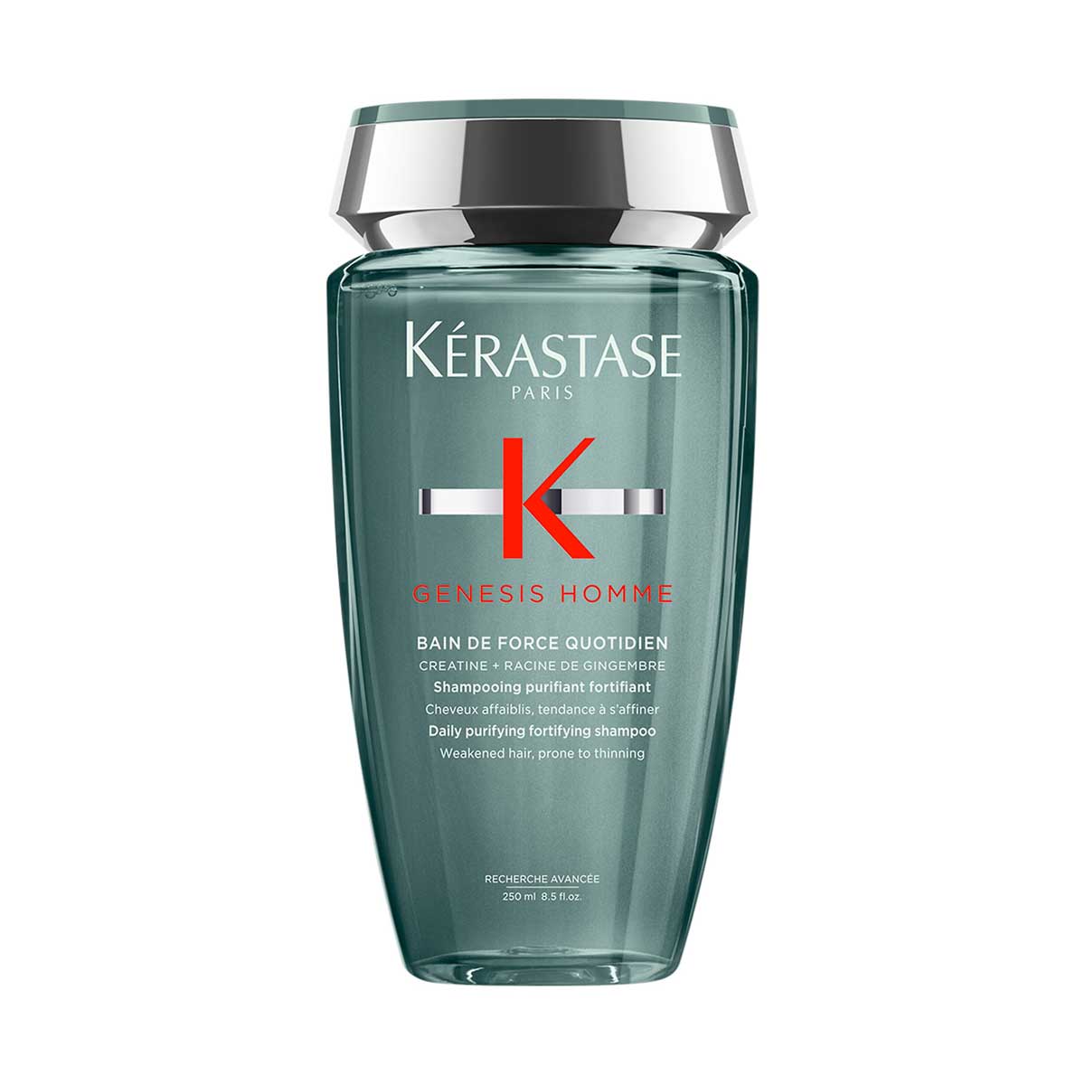 kasdienis plaukų šampūnas vyrams kerastase genesis homme bain de force quotiden, 250 ml